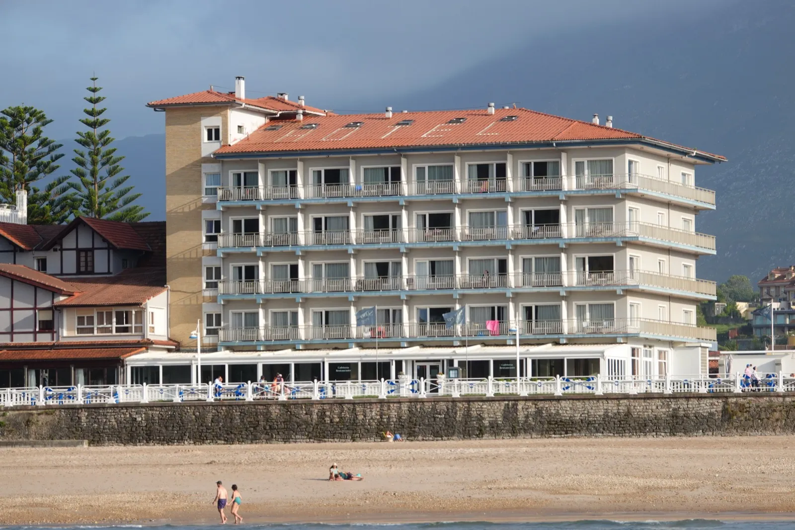 The Cannonball hotel on the beachfront in Ribadesella