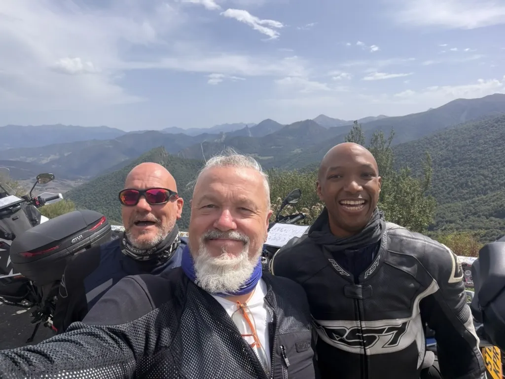 Sandy, Alan and Danny at a mountain viewpoint on the N621