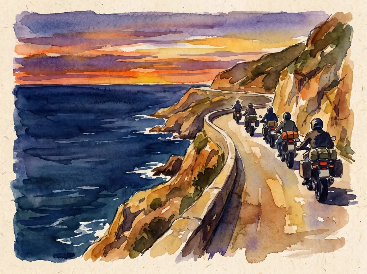 Riding the Coast Road: Five Riders, One Sunrise