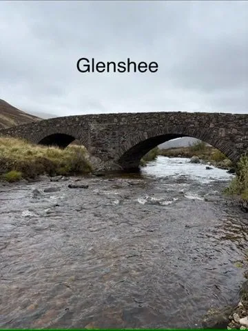 Old stone bridge over a river at Glenshee on the old military road
