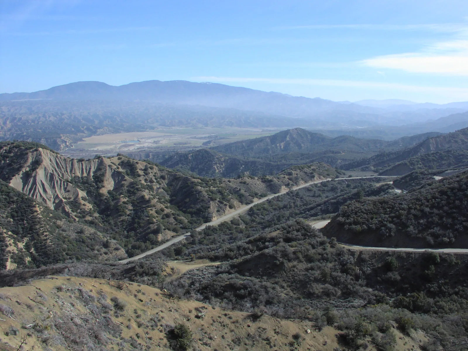California State Route 33 winding through the hills of the Los Padres National Forest