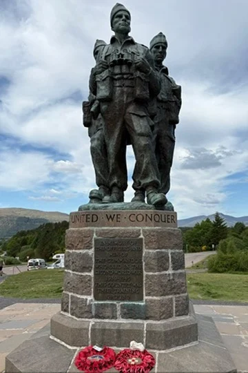 The bronze Commando Memorial statue at Spean Bridge